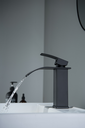 Ver imagem 3 de Torneira Misturador Monocomando Cascata Preto Fosco Quadrado Banheiro 1201PF GOWFF Misturador Baixo