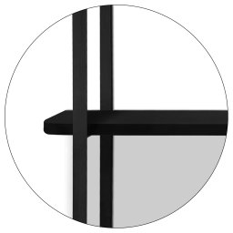 Prateleira Tripla Nicho Hone Modelo Industrial Decoração Casa 60x15 Preta/Preta - 4