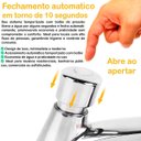 Ver imagem 6 de Torneira Lavatório Banheiro Automática Botão Pressionar Temporizado Press Aço 304 Pia Bica Económica
