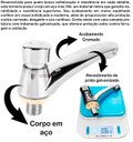 Ver imagem 5 de Torneira Lavatório Banheiro Automática Botão Pressionar Temporizado Press Aço 304 Pia Bica Económica