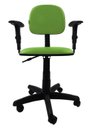 Ver imagem 2 de Cadeira Secretaria Giratoria Polo com Braco Regulavel - Couro SinteticoCorano - Verde