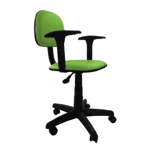Cadeira Secretaria Giratoria Polo com Braco Regulavel - Couro SinteticoCorano - Verde