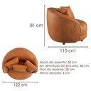 Ver imagem 3 de Poltrona Decorativa Maya Pes Madeira Courino Tcs 727 Moll