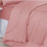 Kit Edredom Dupla Face Casal Confortable + Jogo de Lençol - 06 Peças - Rosê - 3