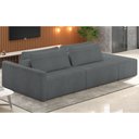 Ver imagem 1 de Sofá Ilha Modular para Sala 232cm com Puff Dublin K01 Bouclê Cinza - Lyam Decor