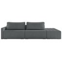 Ver imagem 5 de Sofá Ilha Modular para Sala 232cm com Puff Dublin K01 Bouclê Cinza - Lyam Decor