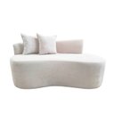 Ver imagem 1 de Namoradeira Sofá Feijão Hana Orgânica Bouclé Marfim