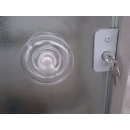 Puxador Duplo Redondo de Resina para Porta de Vidro Fumê Grande - 3