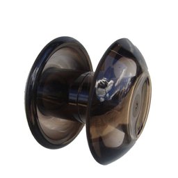 Puxador Duplo Redondo de Resina para Porta de Vidro Fumê Grande - 2