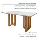Ver imagem 6 de Conjunto Sala de Jantar 6 Lugares Retangular Tampo Vidro/MDF Mesa Tessera Cadeiras Pés Madeira Jade