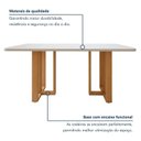 Ver imagem 5 de Conjunto Sala de Jantar 6 Lugares Retangular Tampo Vidro/MDF Mesa Tessera Cadeiras Pés Madeira Jade