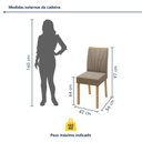Ver imagem 3 de Conjunto Sala de Jantar 6 Lugares Retangular Tampo Vidro/MDF Mesa Tessera Cadeiras Pés Madeira Jade