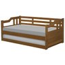 Sofa Cama Solteiro Com Cama Auxiliar Madeira Castanho AT Moveis - 5