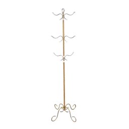 cabideiro cabide de pé chão ferro ouro DOURADO GANCHOS suporte parede pendurador bolsas roupas - 2