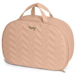 Mala Maternidade com Alça Fixa Chevron XG Nude - Hug Baby - 1