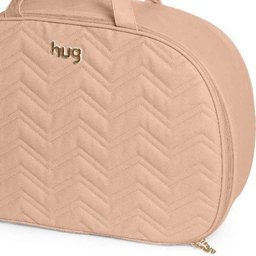 Mala Maternidade com Alça Fixa Chevron XG Nude - Hug Baby - 3