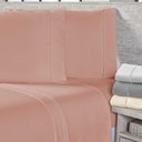 Ver imagem 1 de Jogo de Lençol King 400 Fios Micropercal Toque de Algodão 3 Peças - Rose