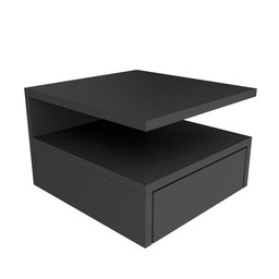 Mesa de Cabeceira Moderna com Gaveta - Elegância para Seu Quarto/sala/escritório/comércio -preto - 1