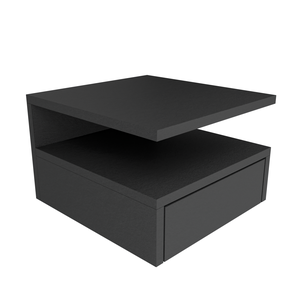 Mesa de Cabeceira Moderna com Gaveta - Elegância para Seu Quarto/sala/escritório/comércio -preto
