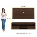 Ver imagem 6 de Rack com Painel para Tv até 65" Multimóveis Flórida Fg3059 Madeirado