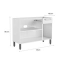Ver imagem 3 de Balcão de Cozinha Evidence 7022 3 Portas 1 Gaveta s/ Tampo 120cm Branco - Bertolini