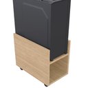 Ver imagem 3 de Kit 02 Suportes Para Cpu E Nobreak Com Rodízios Guide L03 Amadeirado - Lyam Lyam Decor