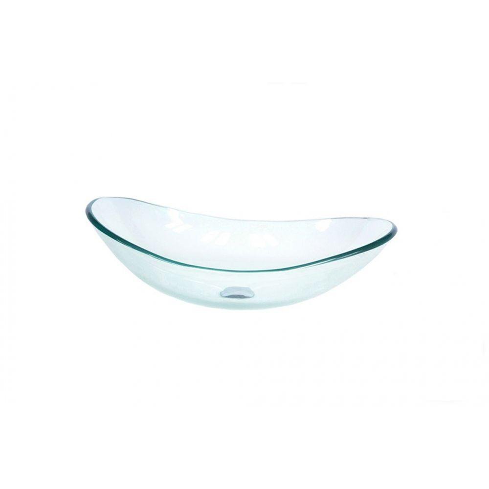 Cuba de Vidro Oval 47cm Jateada - 2