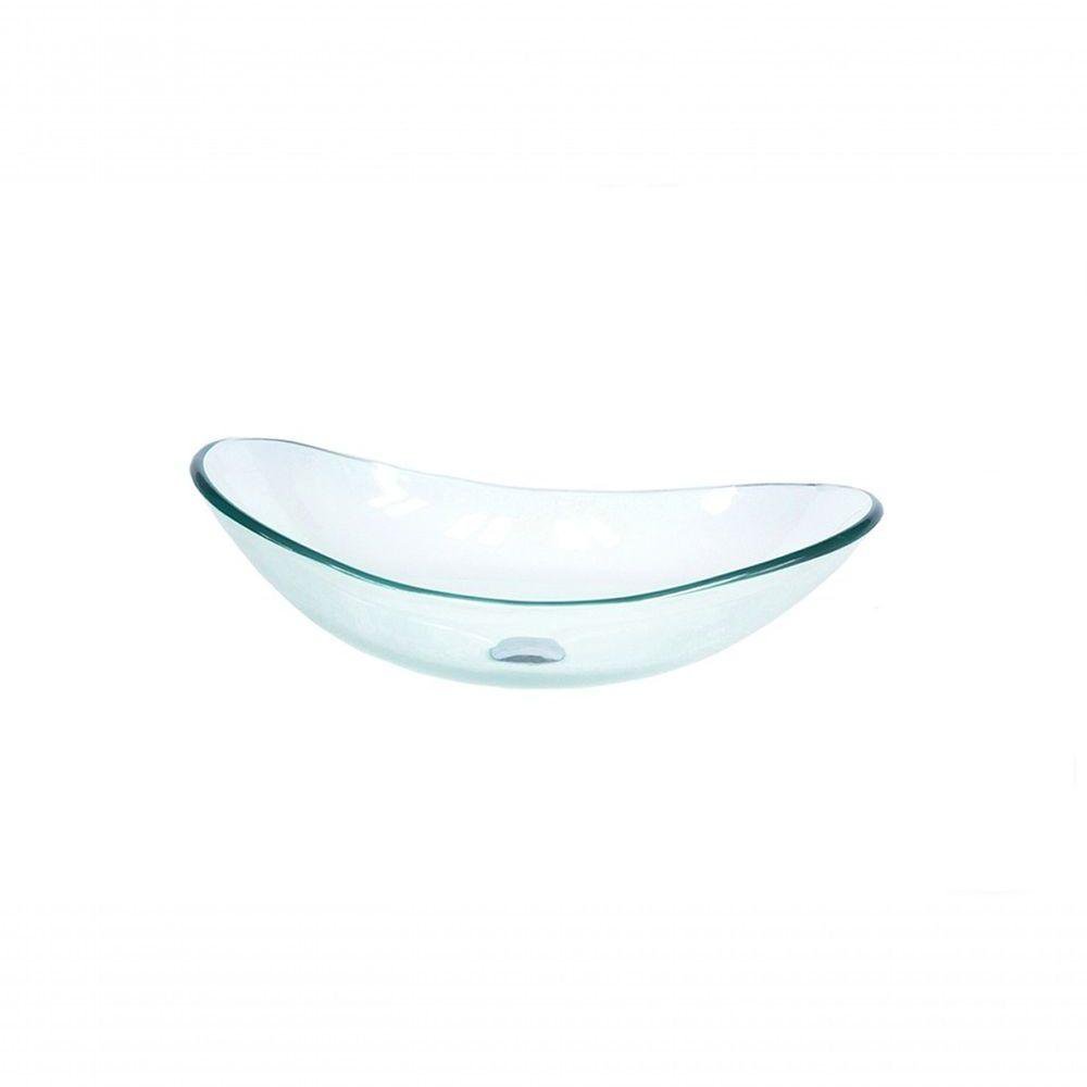 Cuba de Vidro Oval 47cm Jateada - 1