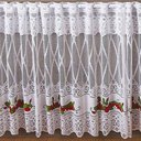 Ver imagem 2 de Cortina de Renda com Varão para Pia Balcão Morangos 1,50x80cm