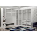 Ver imagem 4 de Quarto Modulado Rizon 6 Peças (1 Armário Ponte + 1 Closet + 3 Guarda Roupas + 1 Complemento) QC213 B