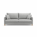 Ver imagem 4 de Kit Conjunto Sofá Living Córdoba e Duas Poltronas Tecido Linho Cinza Claro 1,80m