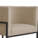 Ver imagem 4 de Poltrona Decorativa Luana Base Preta Suede Cores - DS Estofados Poltrona Luana Capuccino