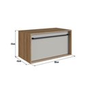 Ver imagem 4 de Gabinete de Banheiro Suspenso 80cm com 1gavetão Puxador Toalheiro Bh8040 Mel/arenas