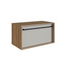 Ver imagem 3 de Gabinete de Banheiro Suspenso 80cm com 1gavetão Puxador Toalheiro Bh8040 Mel/arenas