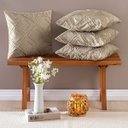 Ver imagem 6 de Kit 4 Capas Almofada Anevely 45x45cm Cor Caqui Micro Percal 300 Fios Sofa Neutra