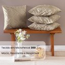 Ver imagem 4 de Kit 4 Capas Almofada Anevely 45x45cm Cor Caqui Micro Percal 300 Fios Sofa Neutra