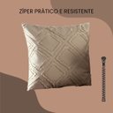 Ver imagem 5 de Kit 4 Capas Almofada Anevely 45x45cm Cor Caqui Micro Percal 300 Fios Sofa Neutra