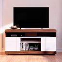 Ver imagem 1 de Rack Yara 136cm P/tv até 47 Polegadas 2 Portas C/detalhes Frisados e Rodizío Colibri