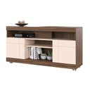 Ver imagem 5 de Rack Yara 136cm P/tv até 47 Polegadas 2 Portas C/detalhes Frisados e Rodizío Colibri