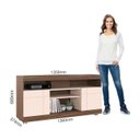 Ver imagem 2 de Rack Yara 136cm P/tv até 47 Polegadas 2 Portas C/detalhes Frisados e Rodizío Colibri