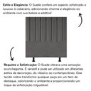 Ver imagem 2 de Cabeceira Estofada Cama Solteiro 100 Cm Luana Suede e Frame Cinza
