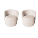 Ver imagem 1 de Kit 2 Poltronas Decorativa Beatriz Orgânica Suede Marfim