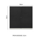Ver imagem 3 de Armário de Cozinha Aéreo 70 cm 2 Portas Branco/Preto Glamy Madesa