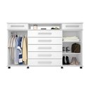 Ver imagem 3 de Cômoda Sapateira Inglaterra com Rodízios 7 Gavetas Branco para Quarto