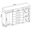 Ver imagem 4 de Cômoda Sapateira Inglaterra com Rodízios 7 Gavetas Branco para Quarto