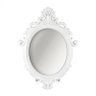 Espelho Redondo de Parede Provençal Rococo Mart Collection 54,5x40cm Branco - 1