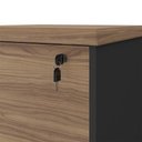 Ver imagem 3 de Armário para Escritório Arquivo 04 Gavetas com Chave Unik A02 Nogal Preto