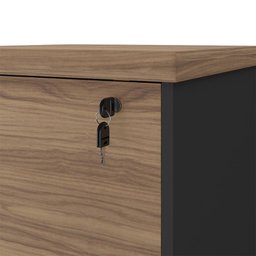 Armário para Escritório Arquivo 04 Gavetas com Chave Unik A02 Nogal Preto - 3 Armário para Escritório Arquivo 04 Gavetas com Chave Unik A02 Nogal Preto - 3
