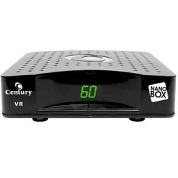 Receptor Nano Box Vr Century para Antena Parabólica - Preto - 1