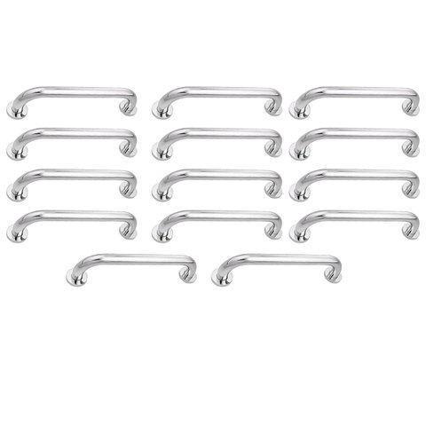 Alça de Apoio Inox Barra 30cm Kit 14 Unidades Idoso Cadeirante Segurança Banheiro Box Acessibilidade